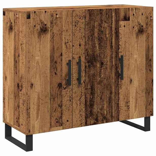 vidaXL Servírovací skříň Staré dřevo 90 x 34 x 80 cm Kompozitní dřevo
