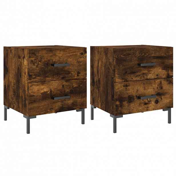 vidaXL Noční stolky 2 ks kouřový dub 40x35x47,5 cm kompozitní dřevo
