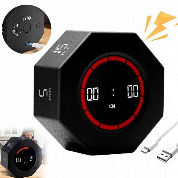 Inteligentní Časovač Otočný Gravitační Časovač Digitální Časovač 800MAH
