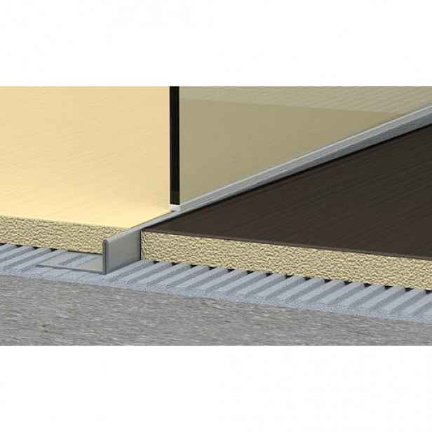 Lišta levá Havos kartáčovaný, nerez, délka 100 cm, výška hrany 10 mm, SPNRZK10100L