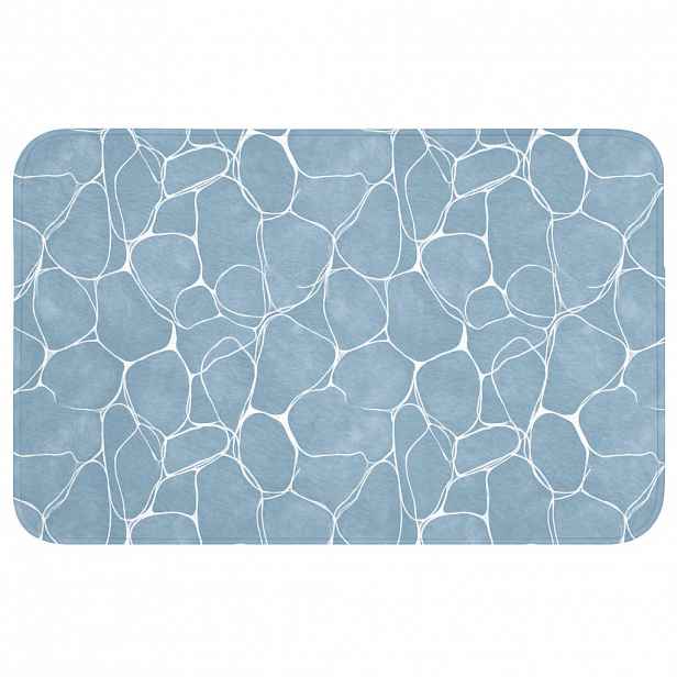 OnlyWow KOUPELNOVÁ PŘEDLOŽKA Organic - vzor - modrá 80x50 cm