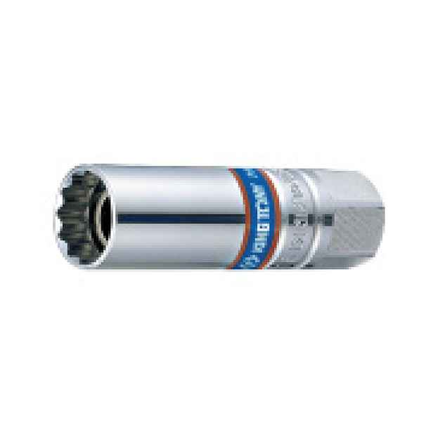Hlavice nástrčná s magnetem na zapalovací svíčky King Tony 3/8 CrV 12 hran, 16mm 366016