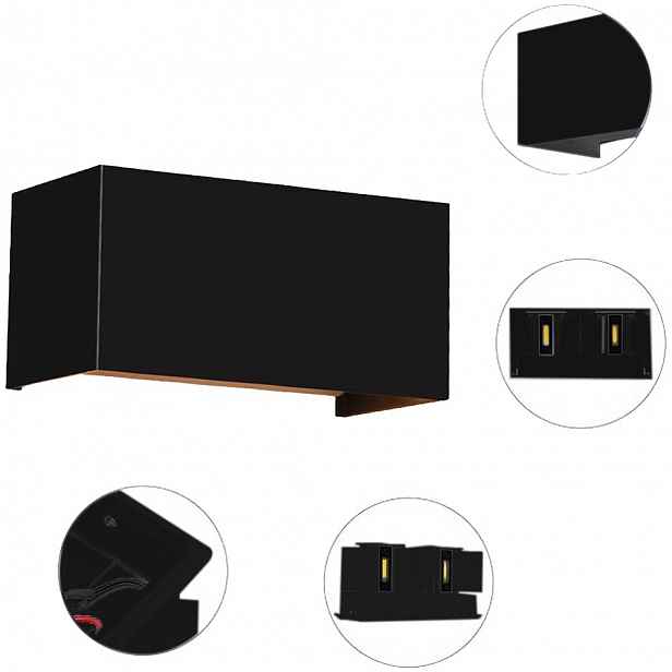 Led nástěnné svítidlo 24W, venkovní/vnitřní reflektor, zahradní lampa