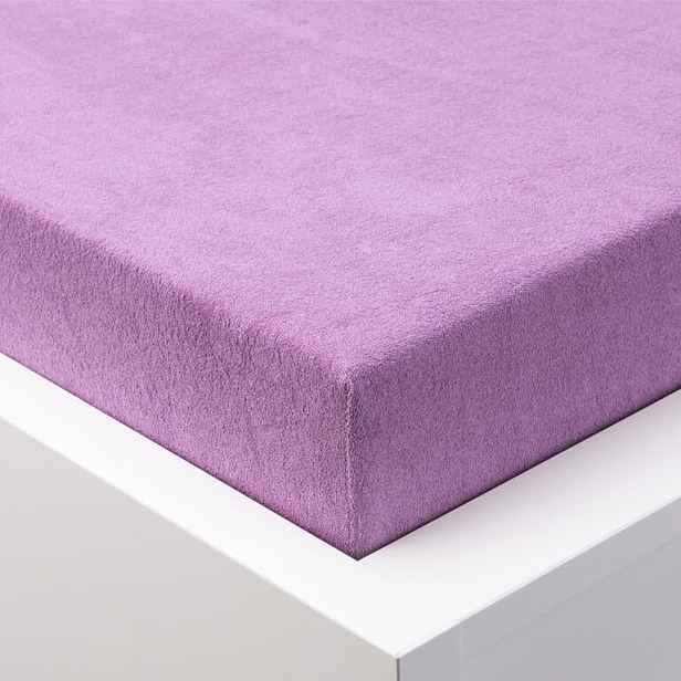 Napínací prostěradlo froté EXCLUSIVE fialové 160 x 200 cm