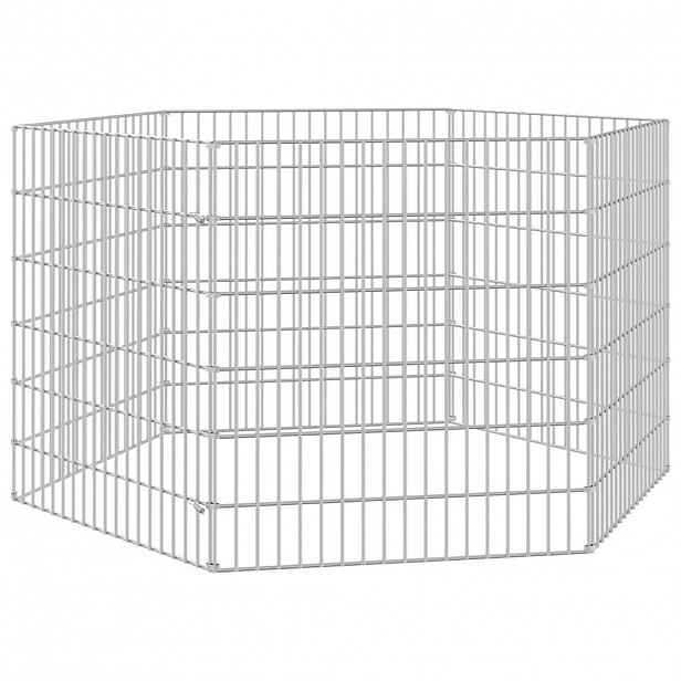 vidaXL Ohrádka pro zvířata 6 panelů 54 x 60 cm pozinkované železo