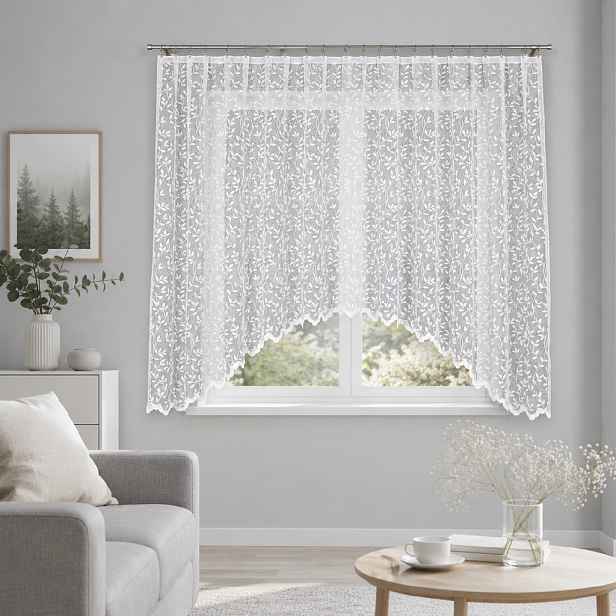 Dekorační oblouková krátká záclona na žabky ZUZANNA 160 bílá 300x160 cm MyBestHome