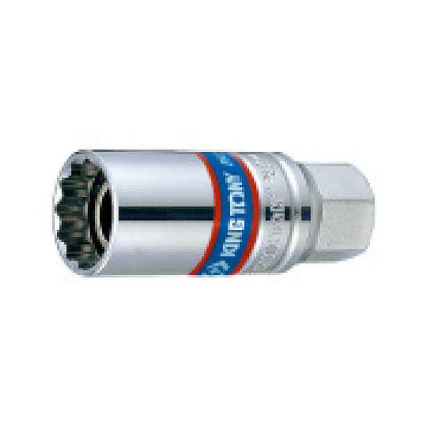 Hlavice nástrčná s magnetem na zapalovací svíčky King Tony 3/8 CrV 12 hran, 21mm 366021