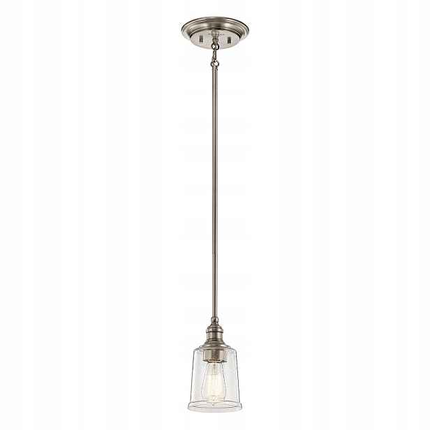 Industriální, klasická závěsná lampa nad stůl, barový stůl, deska Kichler