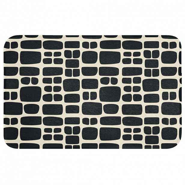 OnlyWow KOUPELNOVÁ PŘEDLOŽKA Moderní - organické - černé 80x50 cm