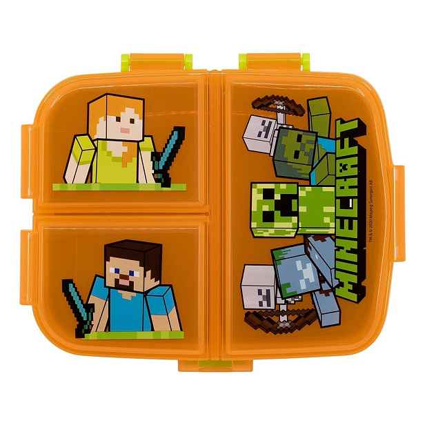 Oranžový plastový dětský svačinový box Minecraft – STOR