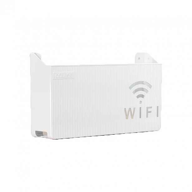 TEMU 1ks Nástěnný úložný stojan na router a dálkové ovládání - Bez nutnosti vrtání, multifunkční plastový organizér, vhodný do obývacího pokoje,