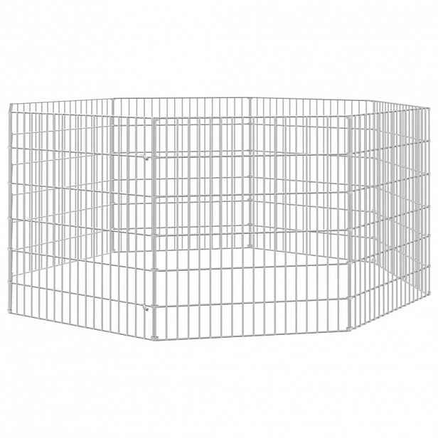 vidaXL Ohrádka pro zvířata 8 panelů 54 x 60 cm pozinkované železo