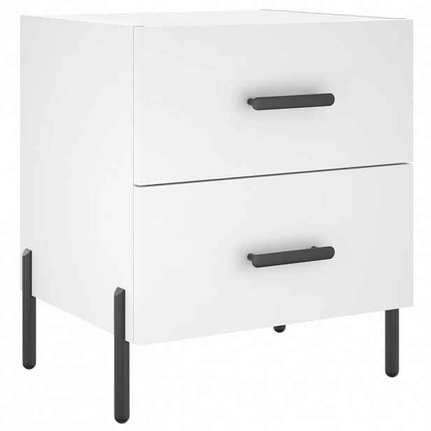 vidaXL Noční stolek bílý 40 x 35 x 47,5 cm kompozitní dřevo