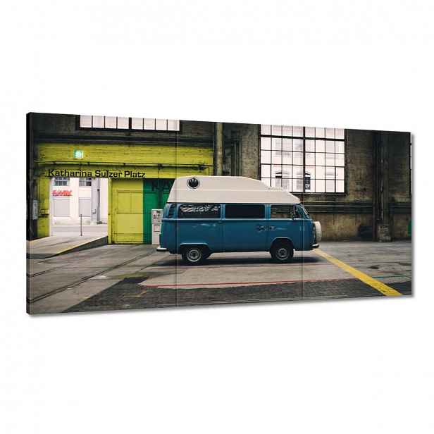 Obrazy 120x60 Modrý autobus Auto