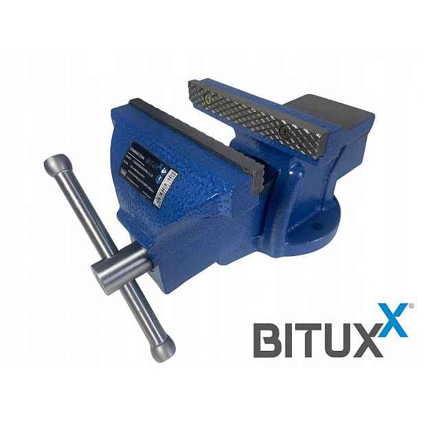 Stolní zámečnický svěrák z litiny s čelistmi Bituxx 125 mm