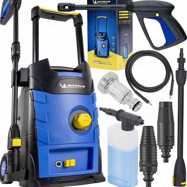 Tlaková myčka Michelin 1600 W, hliníkové čerpadlo 420 l/h, samonasávací