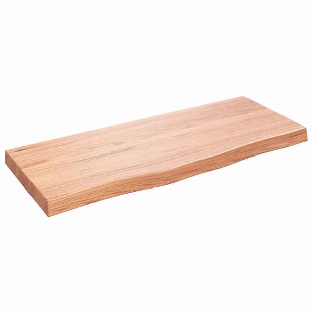 vidaXL Stolní deska světle hnědá 100x40x(2-6)cm ošetřený masivní dub