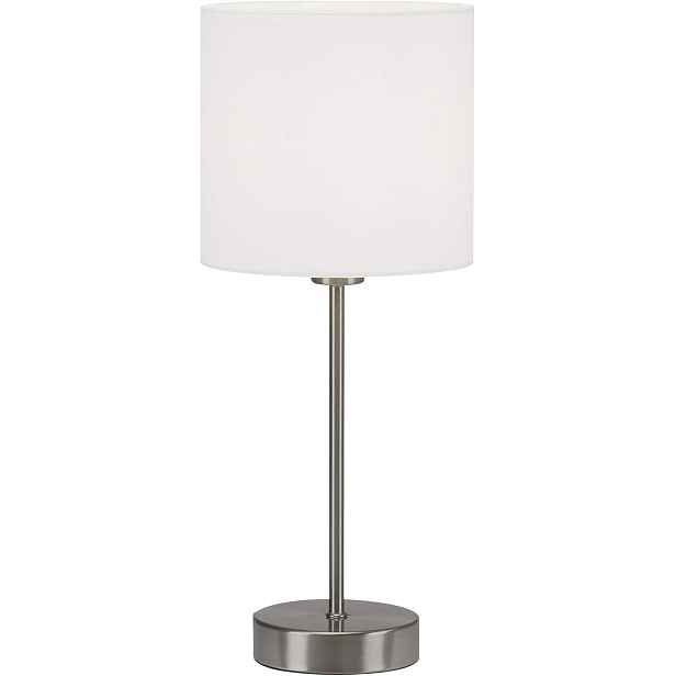 Stolní lampa na noční stolek, 1 x E14, látkové stínidlo, 160 x 385 mm