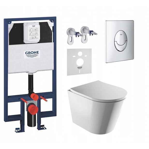 7v1 Wc Set, Stelaz Grohe Slim Wc Mísa Rim Silent Omnires Tlačítko