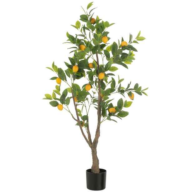 Dekorační umělá rostlina citrónovník v květináči Lemon Tree - 60*48*130 cm J-Line by Jolipa
