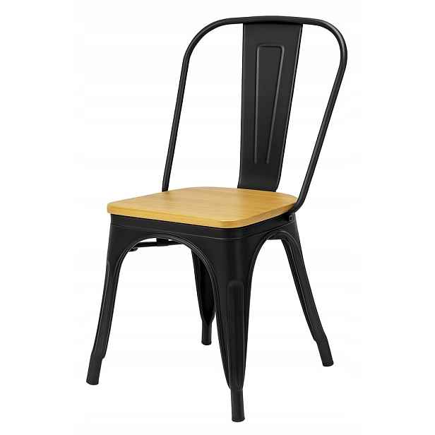 Kovová loftová židle Corsica Nero Pine Outlet Lugano