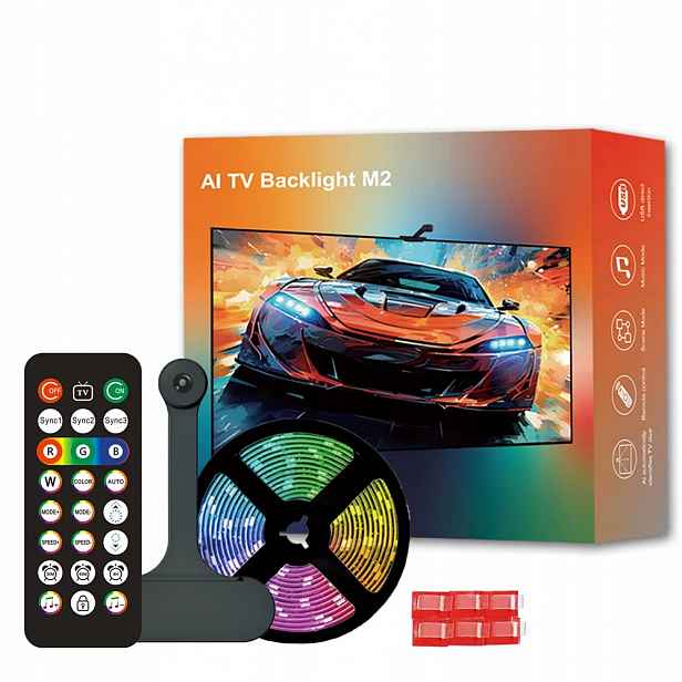ProRock Led páska pro televizor se synchronizací obrazu (ai kamera) 3,8 m