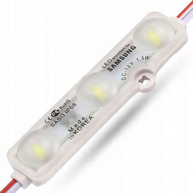 50x Led Modul Samsung SMD5730 1,5W 12V Modrý 460nm IP65 Barevný Pl