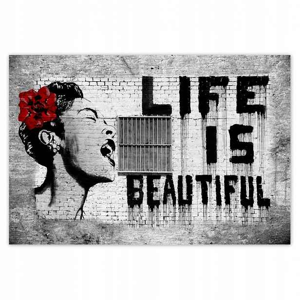 Fototapety 104x70 Banksy Život je krásný