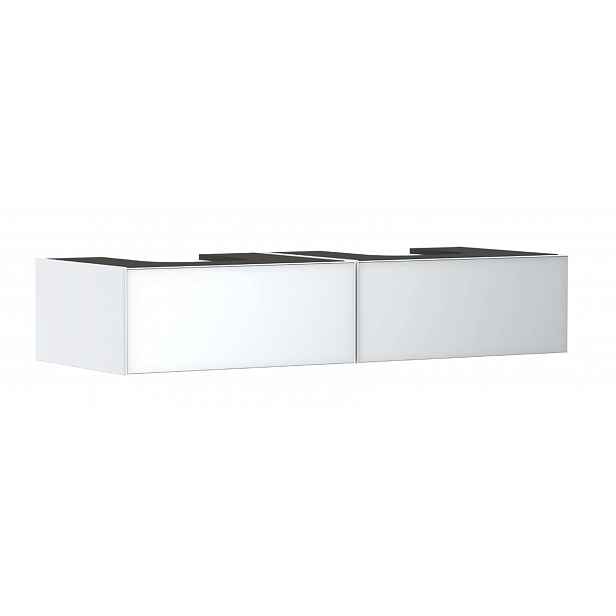 Hansgrohe Xevolos E - Umyvadlová skříňka, 28x137x55 cm, 2 zásuvky, matná bílá/metalická bílá 54316320