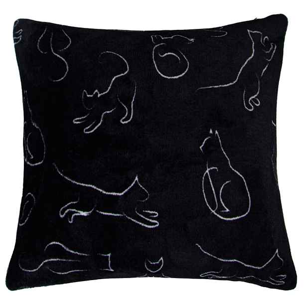 Povlak na polštář KITTENS černá 40x40 cm