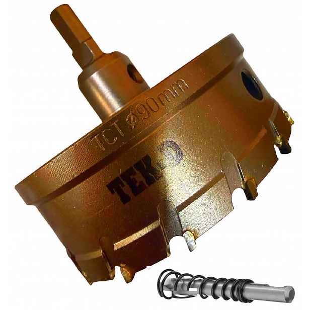 Pro Tct 90mm Vrták Do Kovu Děrovka Korunka Karbidová Inox Ocel