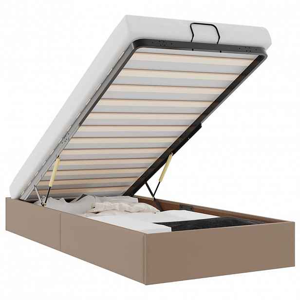 vidaXL Osmanský rám postele bez matrace cappuccino 90x190cm umělá kůže
