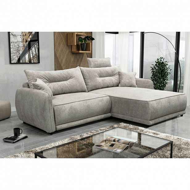 MID.YOU ROHOVÁ SEDAČKA, textil, šedavě hnědá