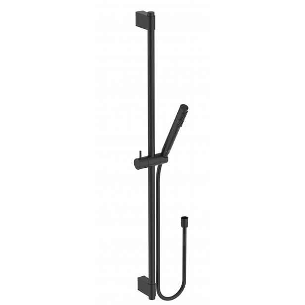 Ideal Standard Idealrain - Set sprchové hlavice, tyče a hadice, hedvábná černá A7617XG