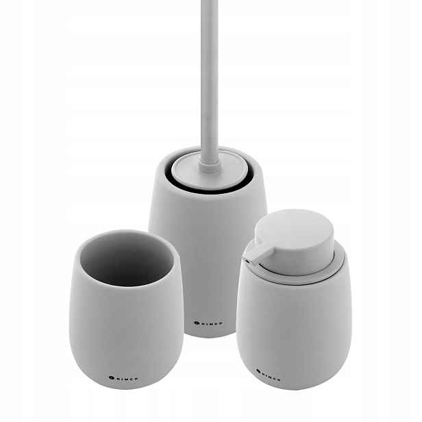 Nimco Tabo doplňky do koupelny, Wc sada, šedá, volně stojící Ta SET-04_