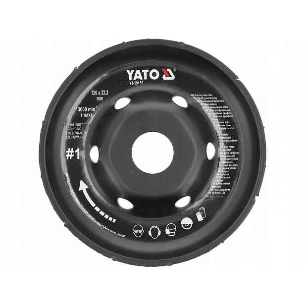 Tarnik Radiální Fréza Yato 120 mm pro úhlovou brusku na dřevo