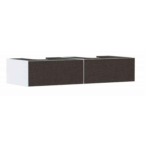 Hansgrohe Xevolos E - Umyvadlová skříňka, 28x137x55 cm, 2 zásuvky, matná bílá/textilní tmavá šedá 54316660