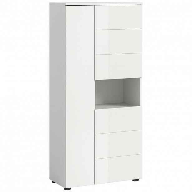 MID.YOU MIDI SKŘÍŇKA, vysoce lesklá bílá, 60/133/34 cm