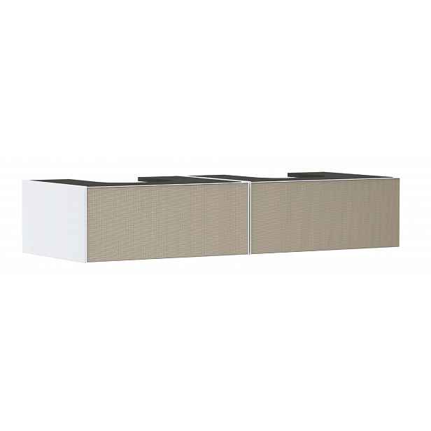 Hansgrohe Xevolos E - Umyvadlová skříňka, 28x137x55 cm, 2 zásuvky, matná bílá/strukturovaný bronz 54316390