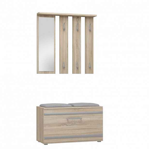 RAUMHIRSCH FURNITURE ŠATNA praktická šatníková sestava se zrcadlem Sonoma 85/180/35