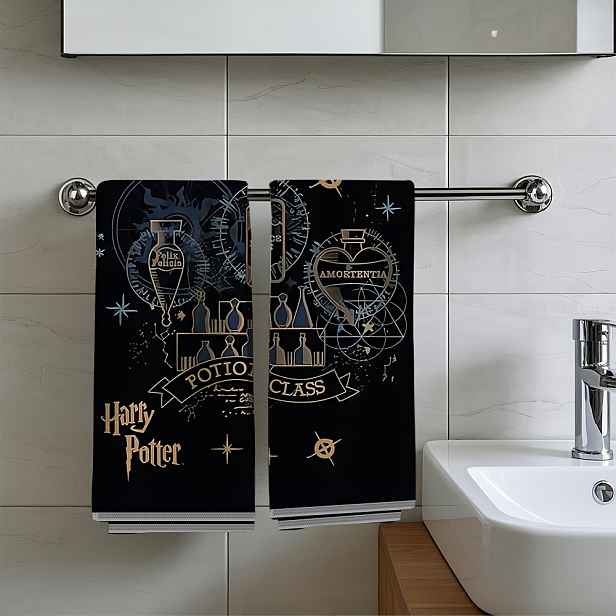 TEMU 2 ks Bros Ručníky - Oficiální Design Potions, Měkké a Rychleschnoucí Koupelnové & Kuchyňské Utěrky pro Fanoušky Hogwartsu, Dárky k
