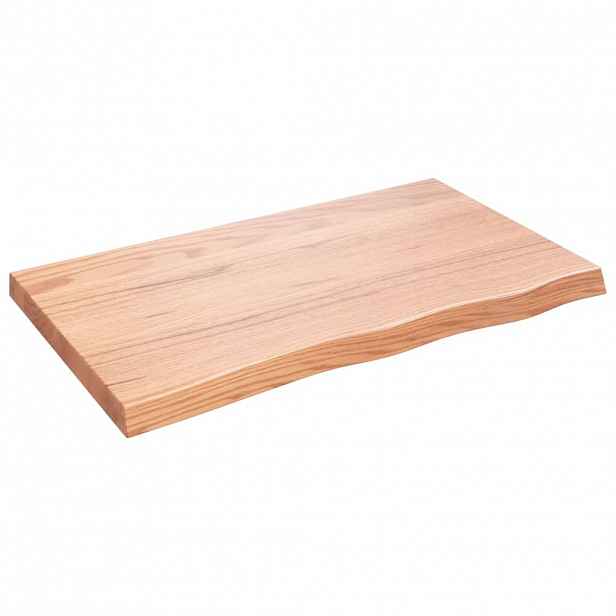 vidaXL Stolní deska světle hnědá 100x60x(2-6)cm ošetřený masivní dub