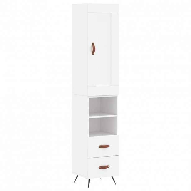 vidaXL Skříň highboard bílá 34,5 x 34 x 180 cm kompozitní dřevo