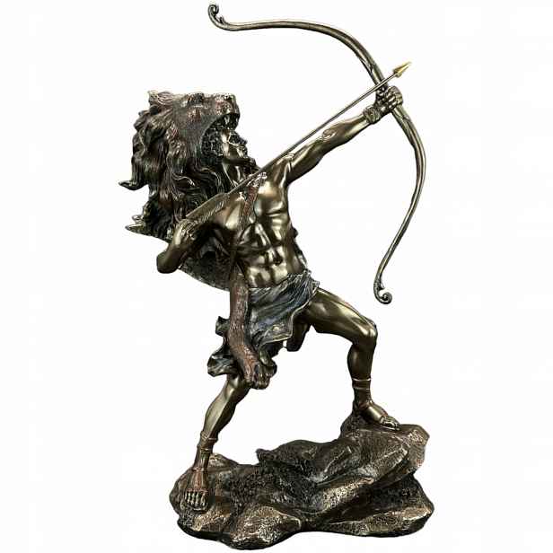 Bronzová socha Figurka Herkules S Obloukem Značková Originální Veronese WU73237A4