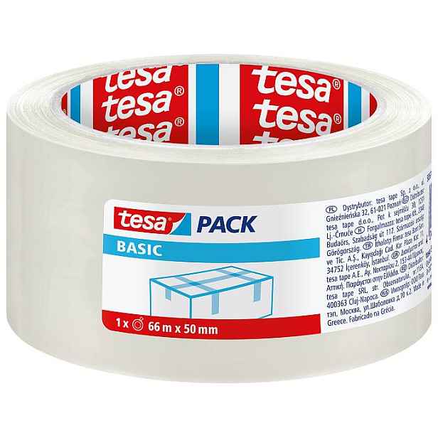 Páska balicí Tesa 58570 Pack Basic 50 mm/66 m čirá