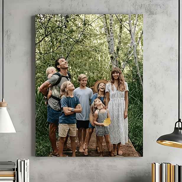 TEMU 2D Ploché, Personalizované Fototisky na Plátno Vhodné pro Domov a Kancelář - Nahrajte Svůj Vlastní Obrázky a Text, DIY Nástěnné Umění s Vašimi