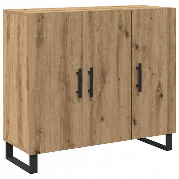 vidaXL Servírovací skříň Artisanový dub 90 x 34 x 80 cm