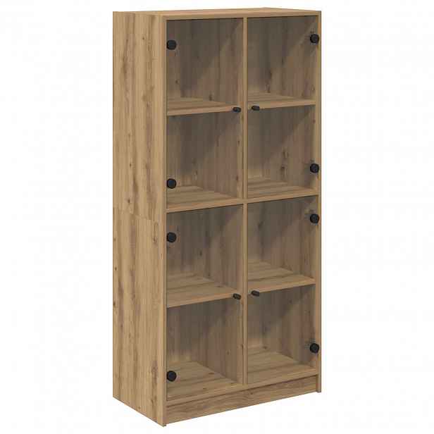 vidaXL Vysoký bufet Artisanový dub 68 x 37 x 142 cm Kompozitní dřevo