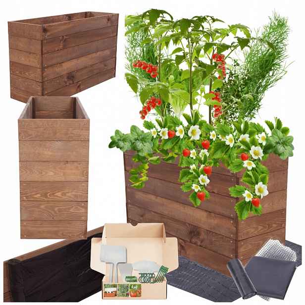 Vyvýšený záhon zeleninový záhon truhlík pařeniště květináč impregnace 54x100x30