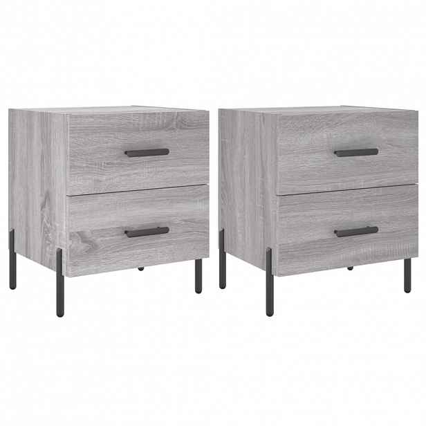 vidaXL Noční stolky 2 ks šedé sonoma 40x35x47,5 cm kompozitní dřevo